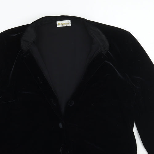 Roman Womens Black  Rayon Jacket Blazer Size 10