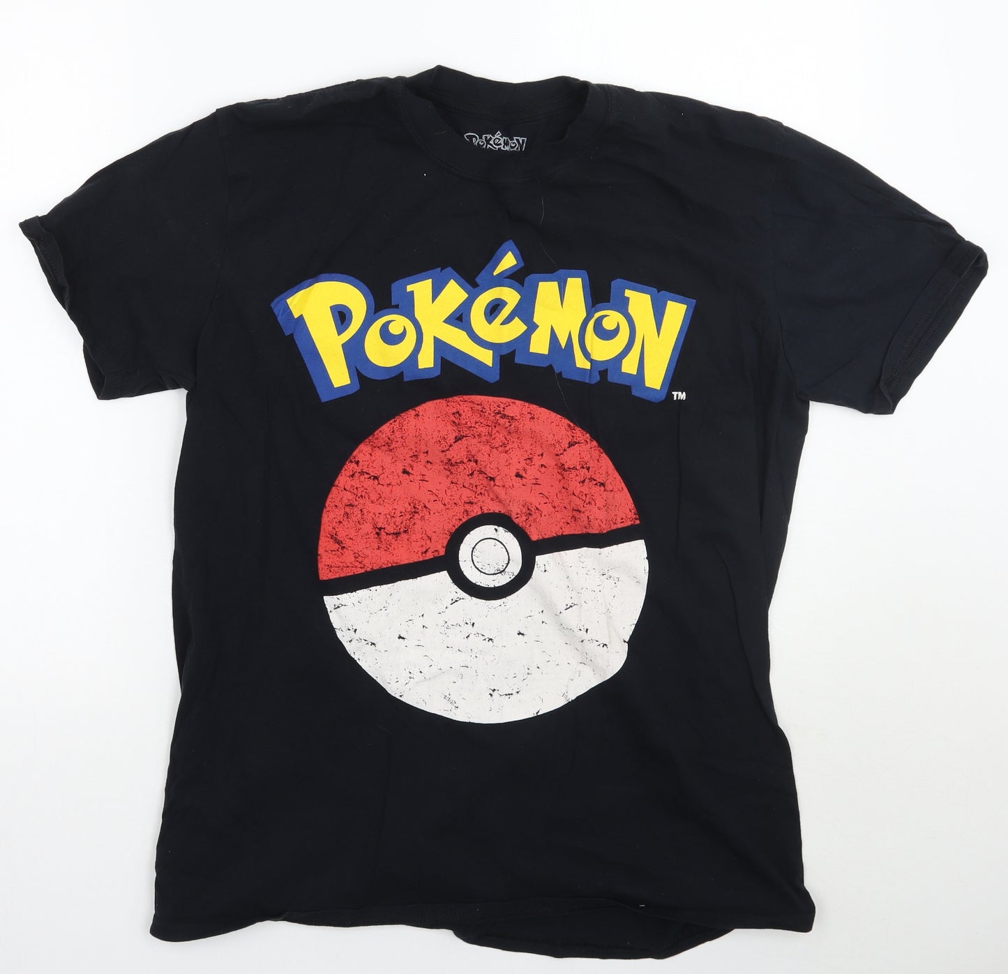 Pokemon Mens Black Geometric   T-Shirt Size XL