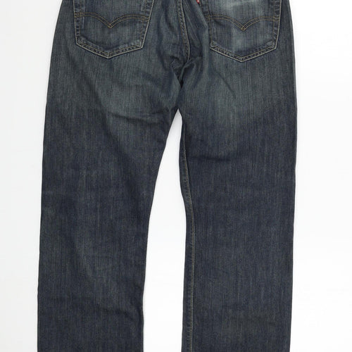 Levis Mens Blue  Denim Straight Jeans Size 31 L30 in - 501