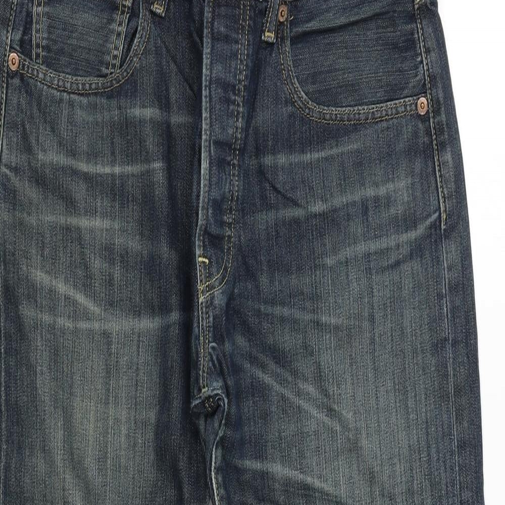 Levis Mens Blue  Denim Straight Jeans Size 31 L30 in - 501