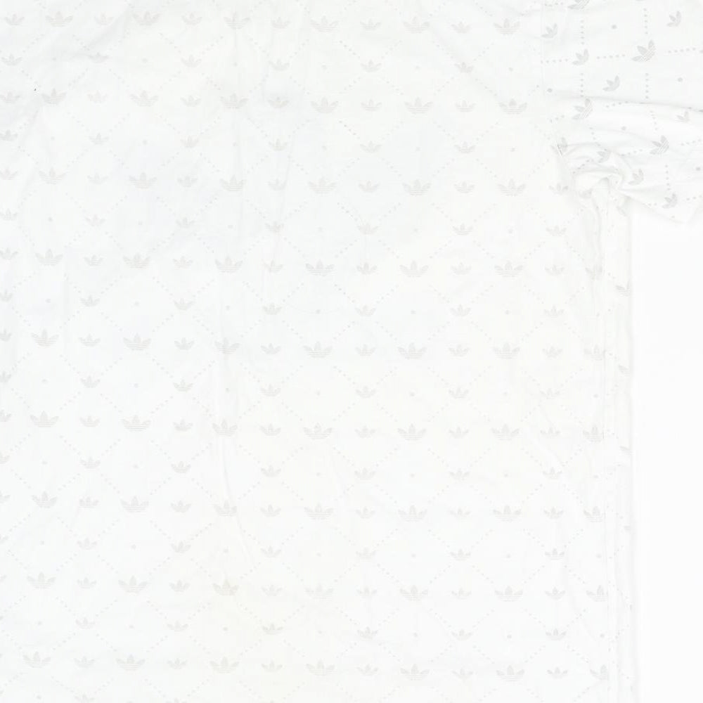 adidas Mens White    T-Shirt Size L