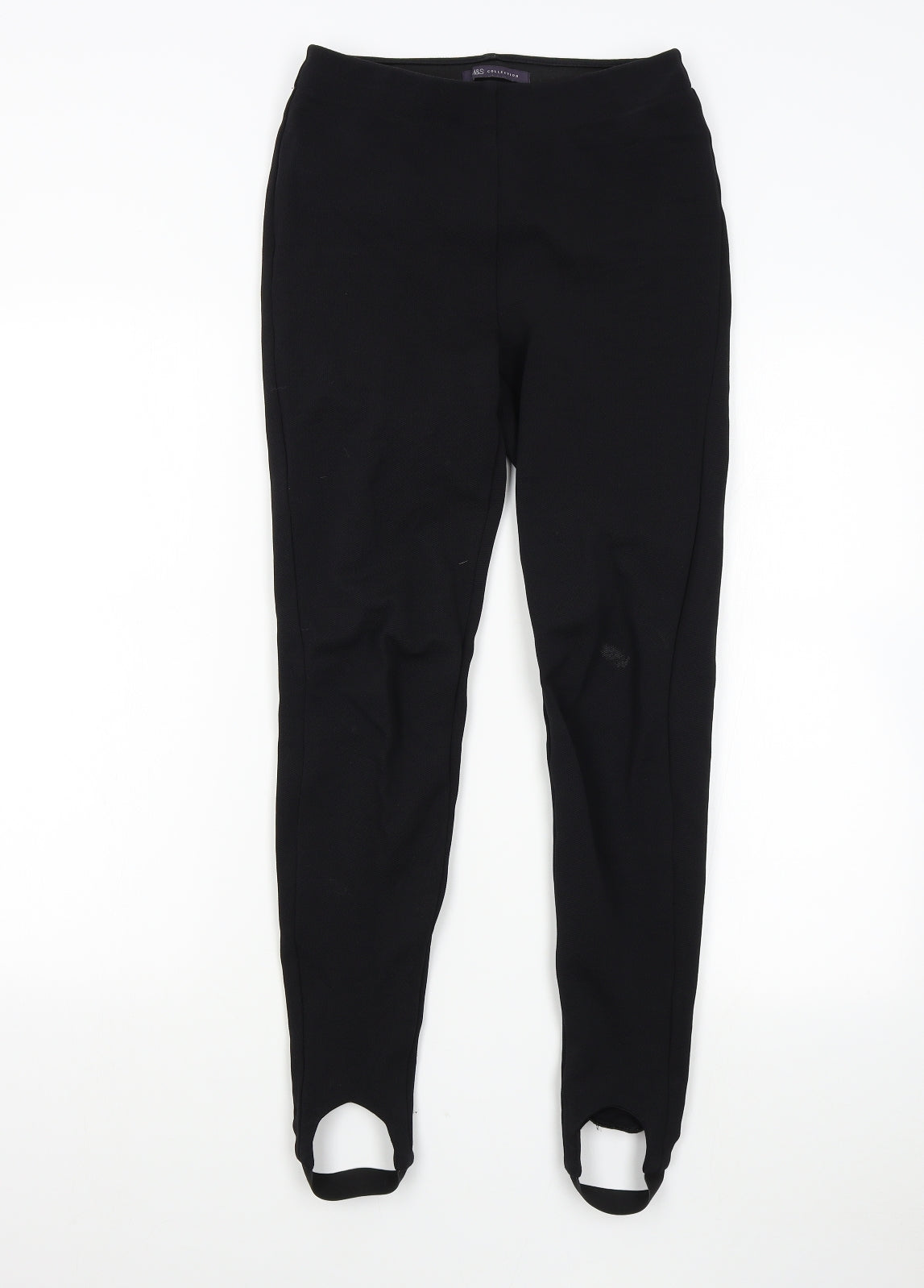 M&S Womens Black   Trousers  Size 6 L27 in - Stirrup Leggings