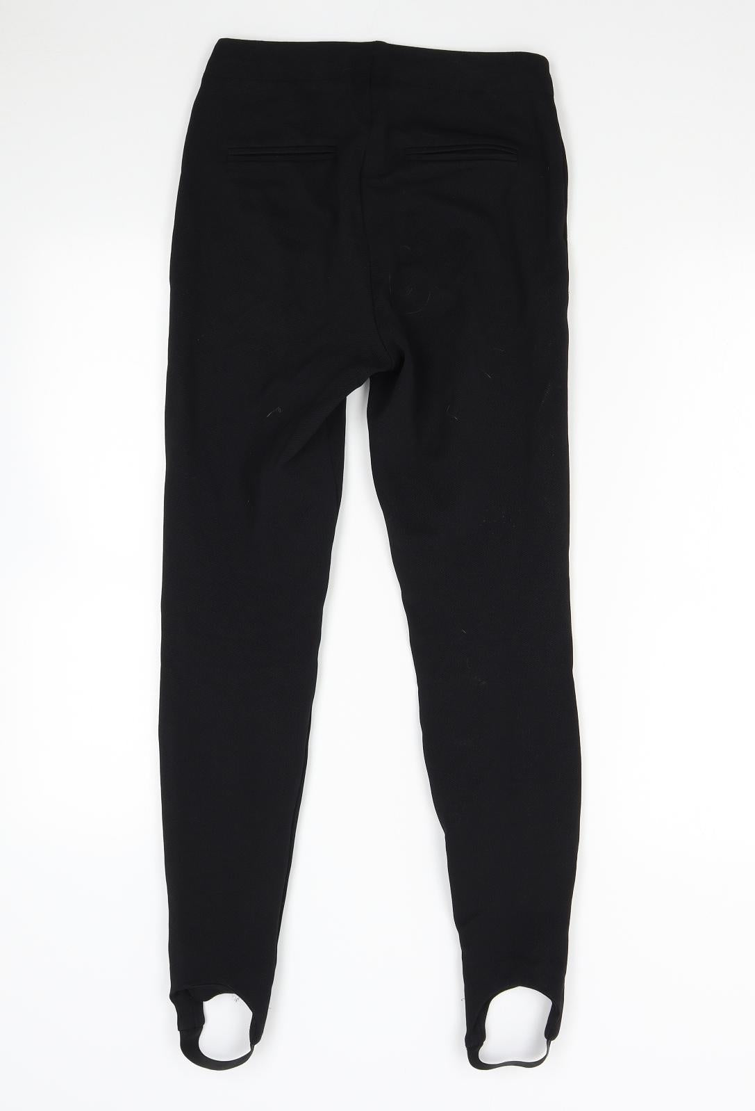 M&S Womens Black   Trousers  Size 6 L27 in - Stirrup Leggings