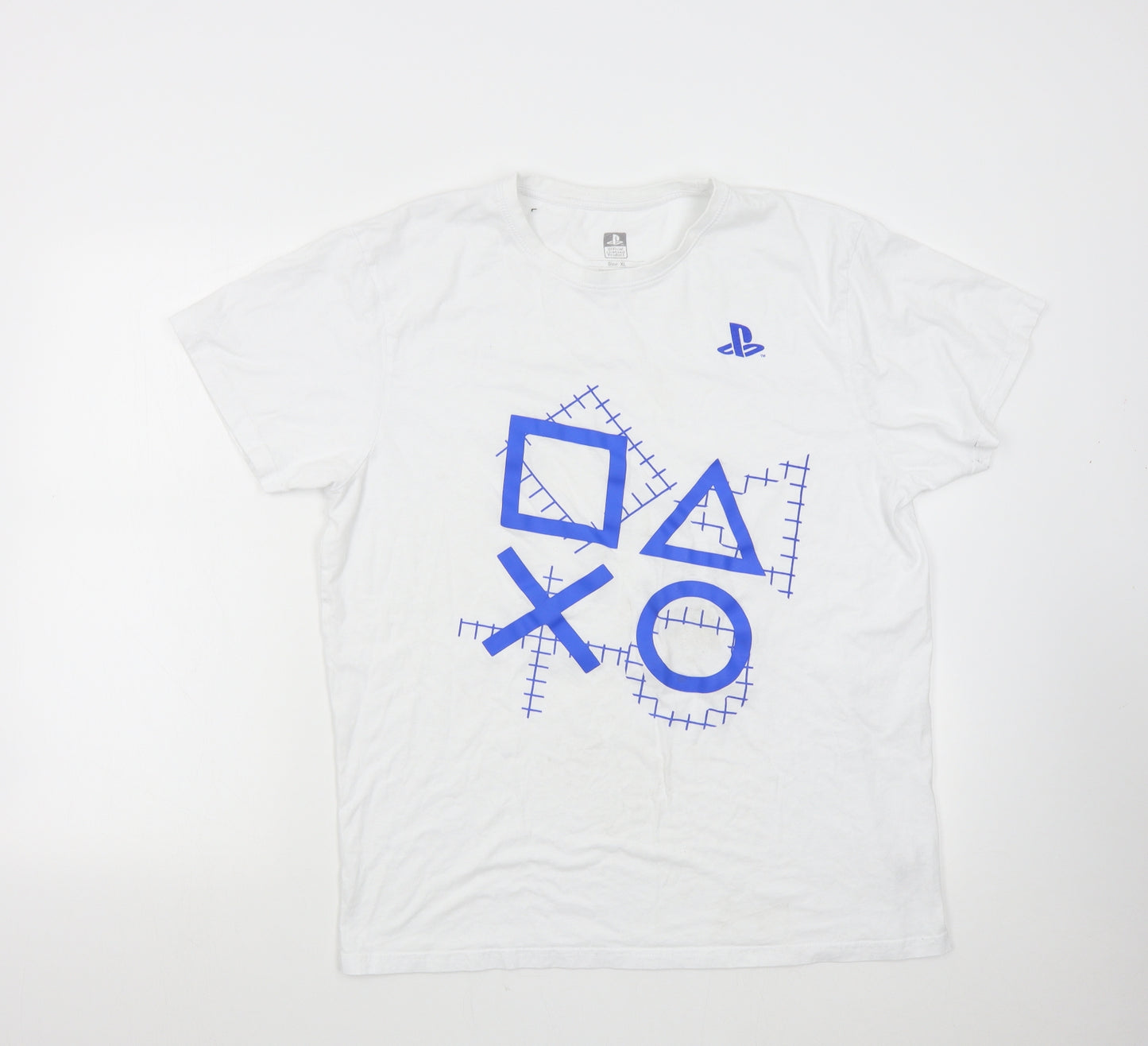 Primark Mens White    T-Shirt Size XL  - Play Station