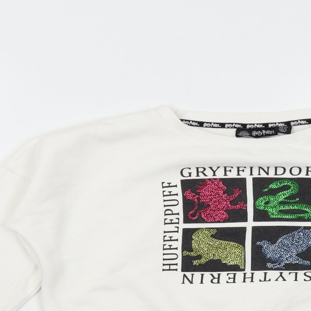 Primark Girls White   Pullover Sweatshirt Size 11-12 Years  - Harry Potter