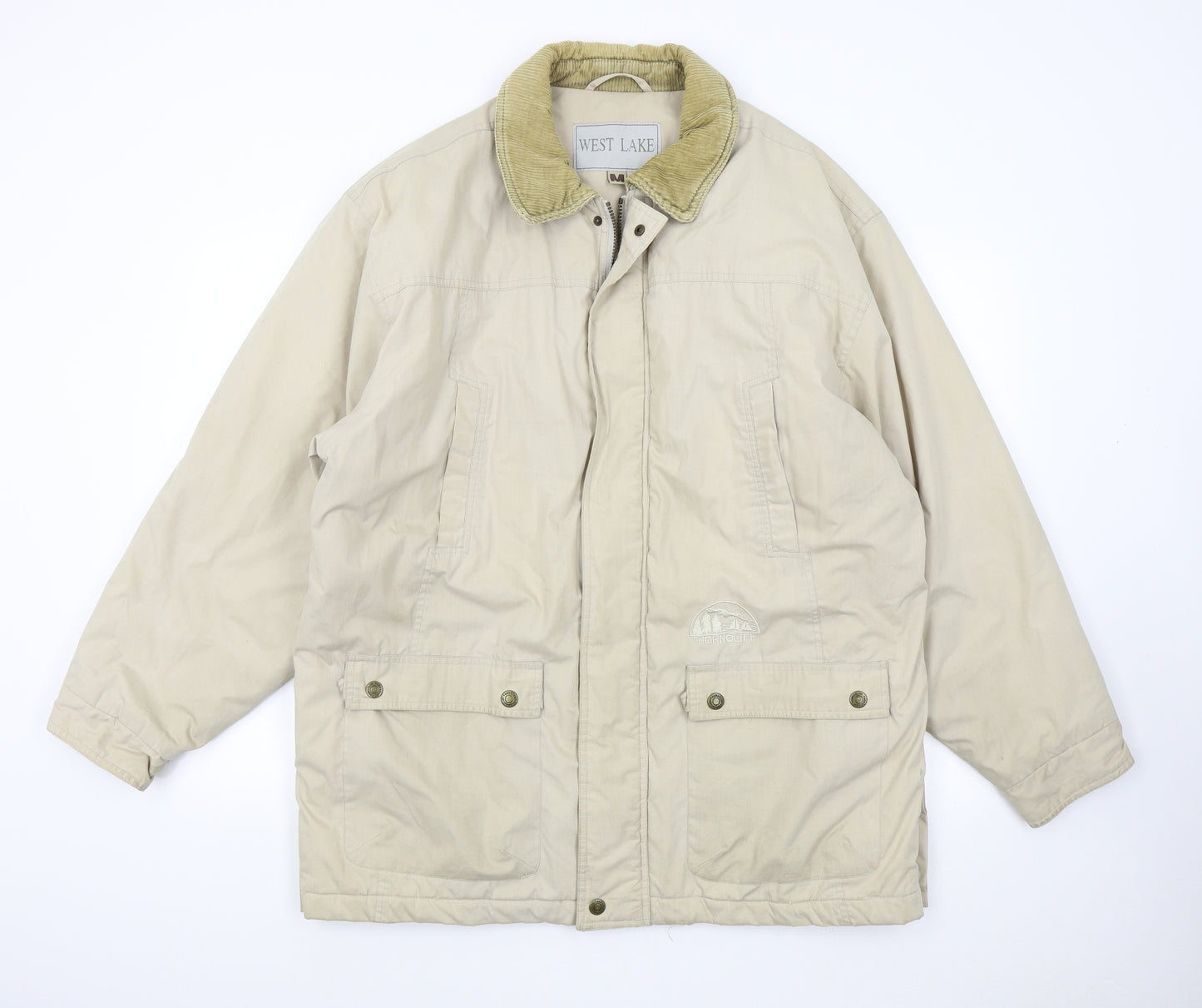 West Lake Mens Beige   Overcoat Coat Size M