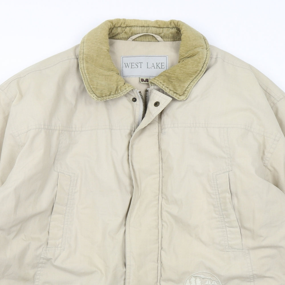 West Lake Mens Beige   Overcoat Coat Size M