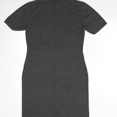 Tesco Womens Grey  Knit Jumper Dress  Size 16