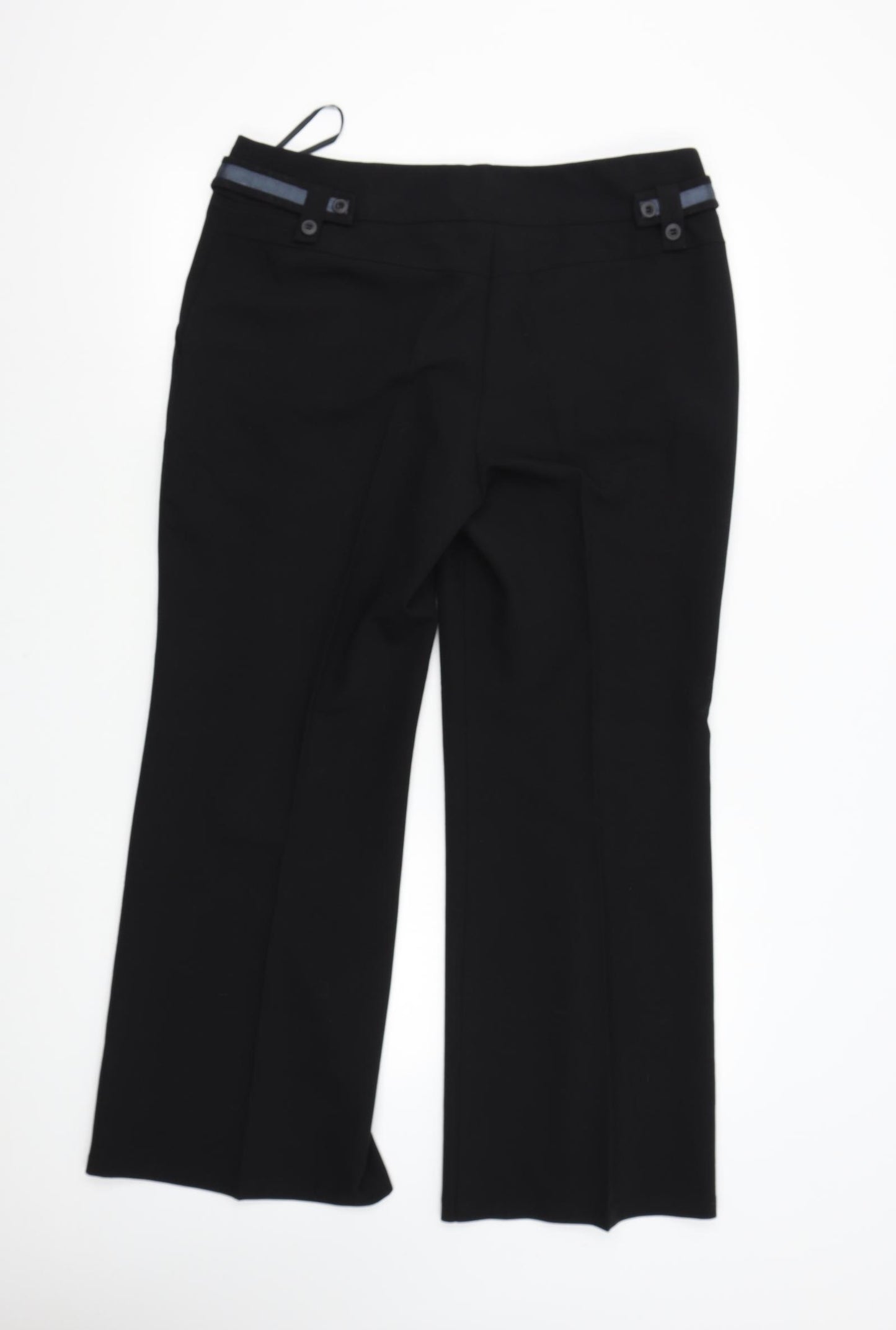 South Womens Black   Trousers  Size 16 L28 in