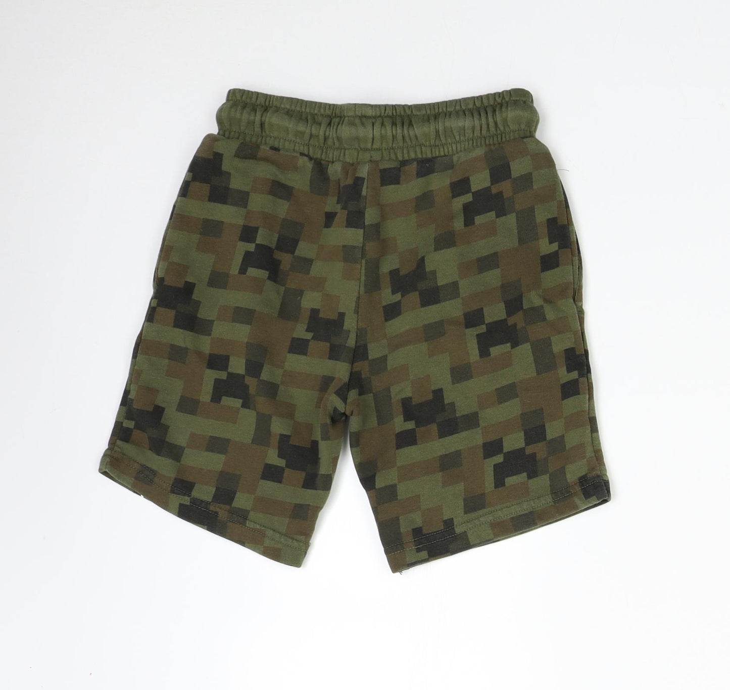George Boys Green   Sweat Shorts Size 7-8 Years - Minecraft