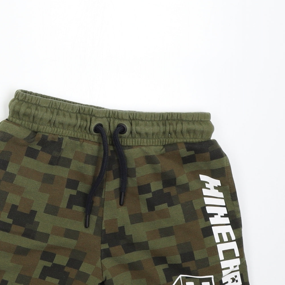 George Boys Green   Sweat Shorts Size 7-8 Years - Minecraft