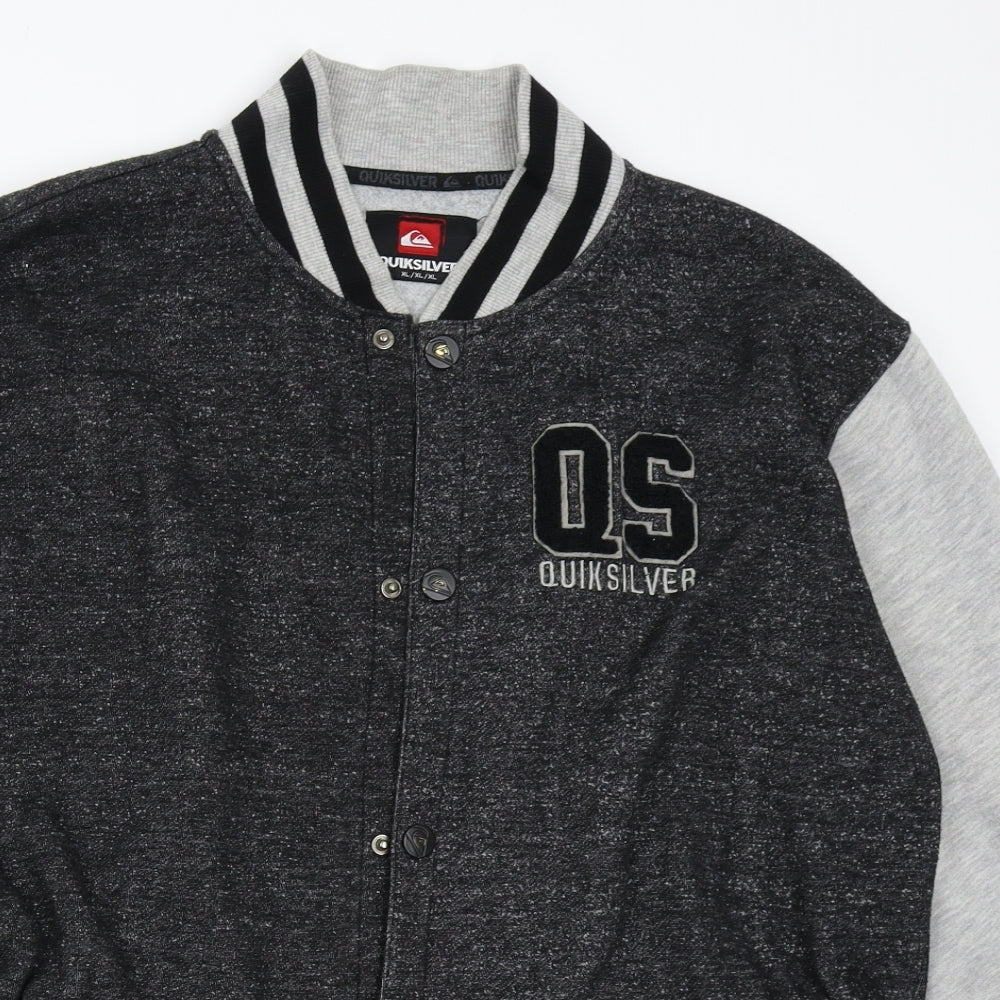 Quiksilver Mens Grey   Bomber Jacket Jacket Size XL