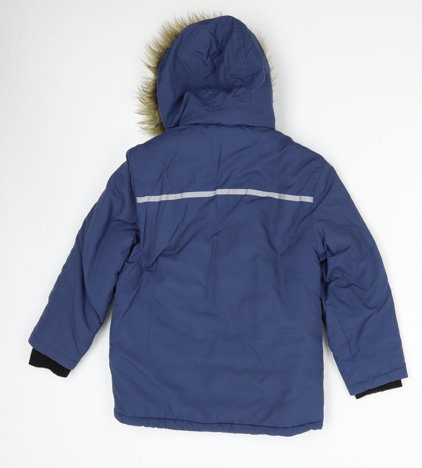 George Boys Black   Overcoat Coat Size 8-9 Years