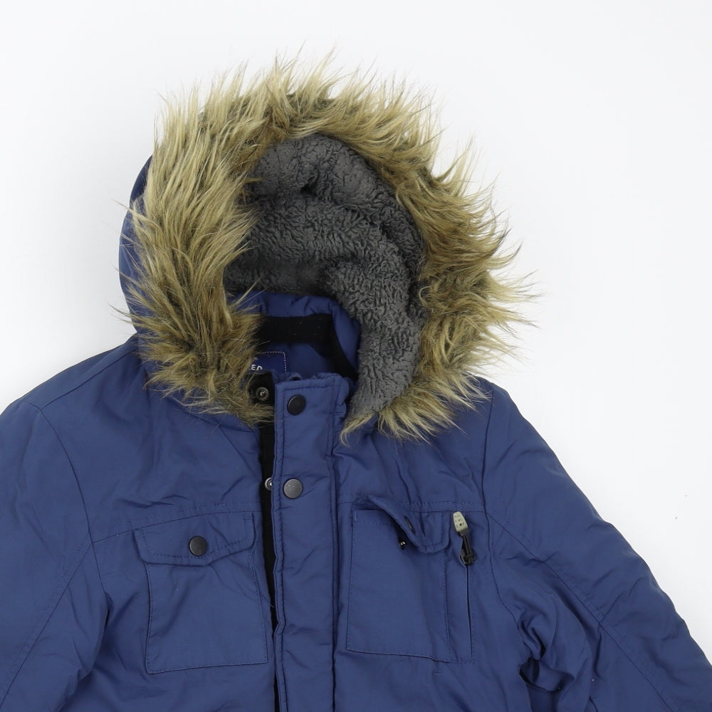 George Boys Black   Overcoat Coat Size 8-9 Years