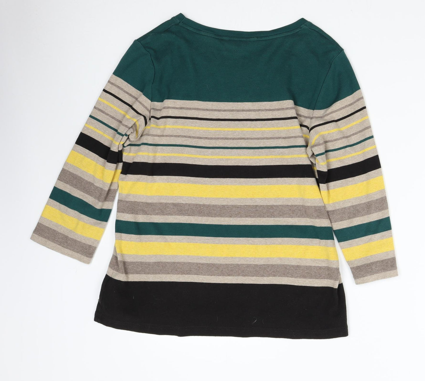 Maine Womens Multicoloured Striped  Basic T-Shirt Size 18