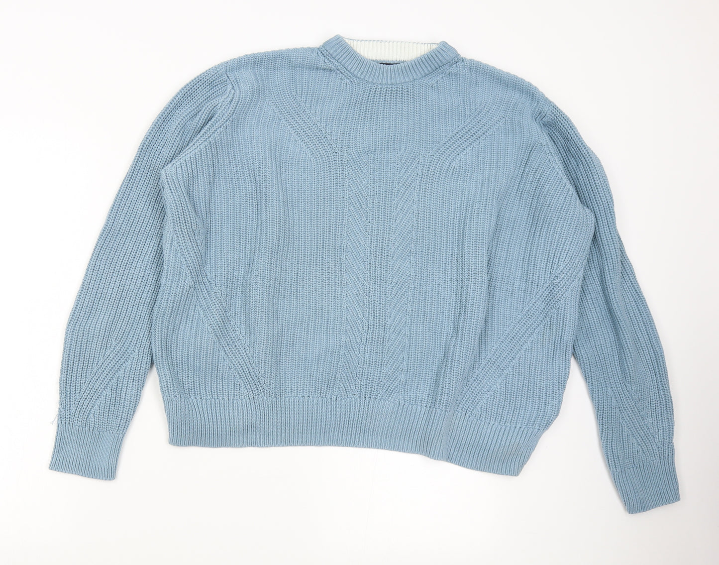 M&S Mens Blue  Knit Pullover Jumper Size L
