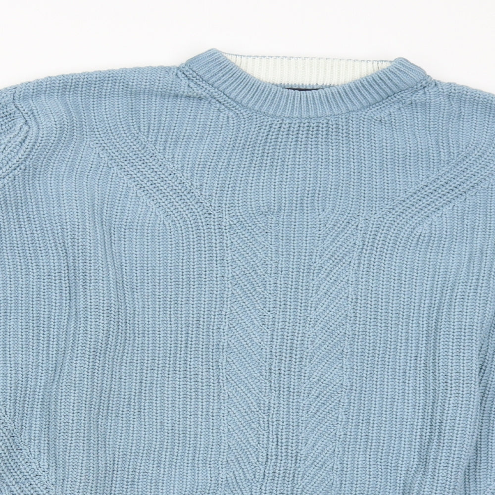 M&S Mens Blue  Knit Pullover Jumper Size L