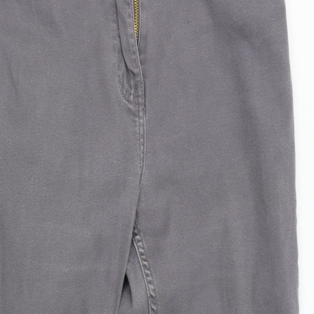 Cotton Traders Womens Grey   Straight Jeans Size 14 L27 in