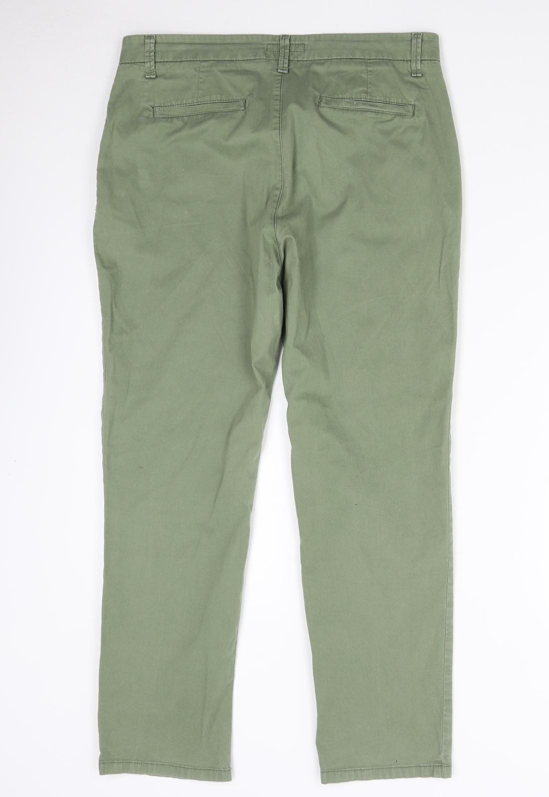 Per Una Womens Green   Trousers  Size 14 L27 in - Short