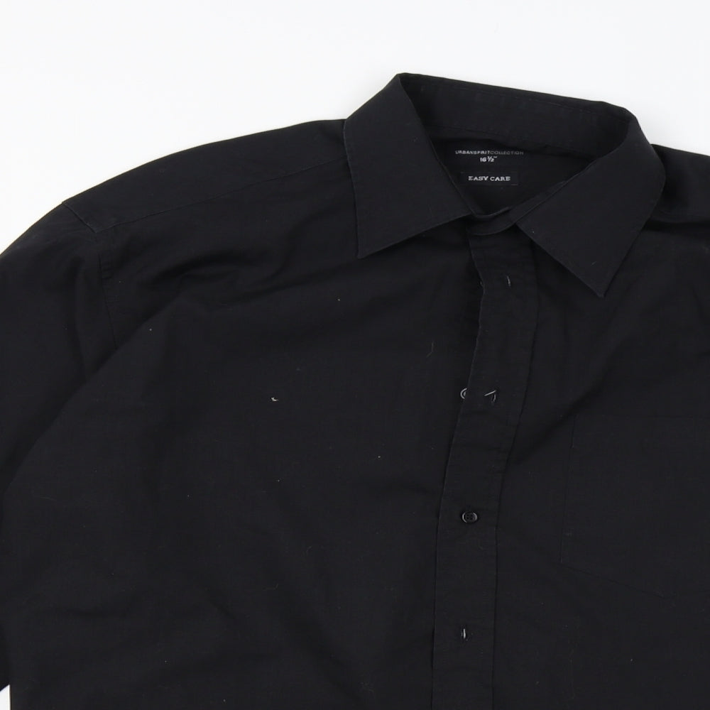Urban Spirit Mens Black    Button-Up Size 16.5
