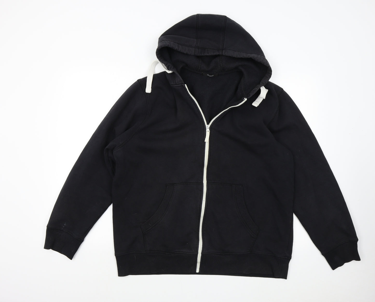 George Mens Black   Full Zip Hoodie Size XL