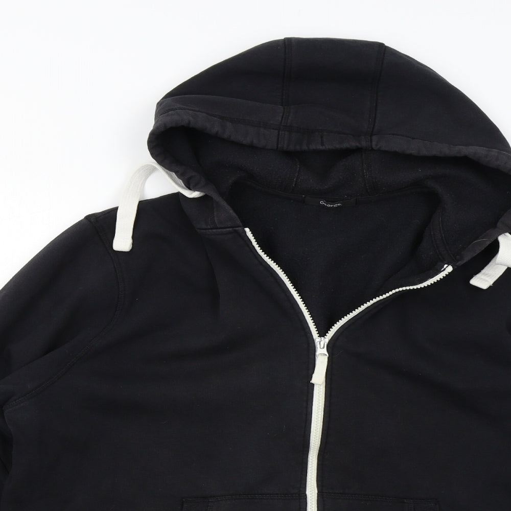 George Mens Black   Full Zip Hoodie Size XL