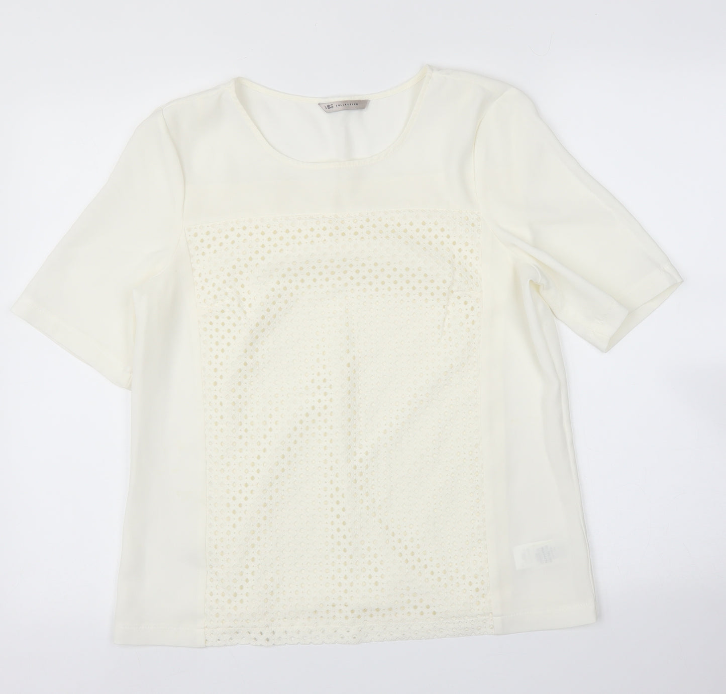 M&S Womens Ivory   Basic Blouse Size 12
