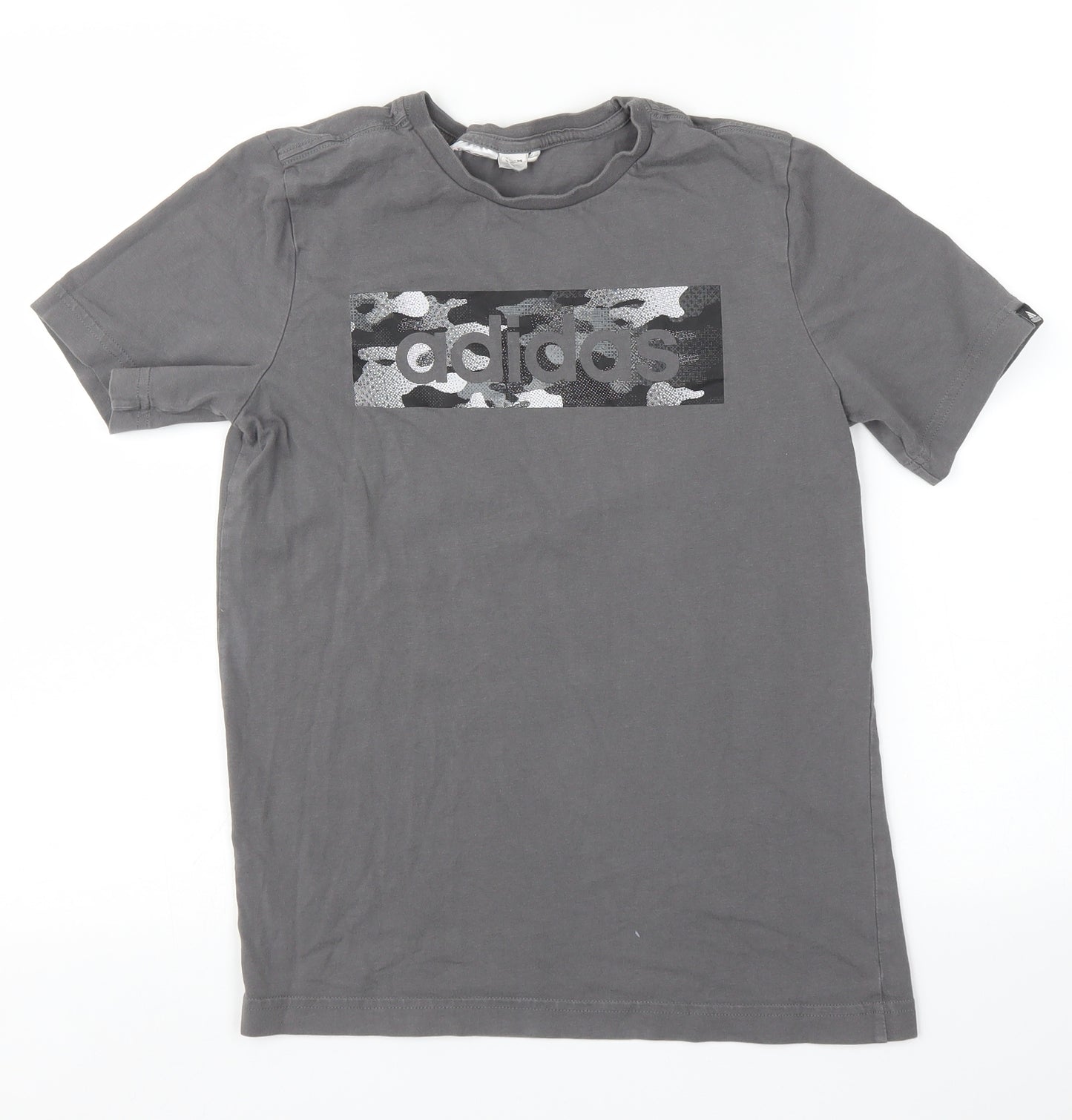 adidas Boys Grey   Basic T-Shirt Size 11 Years