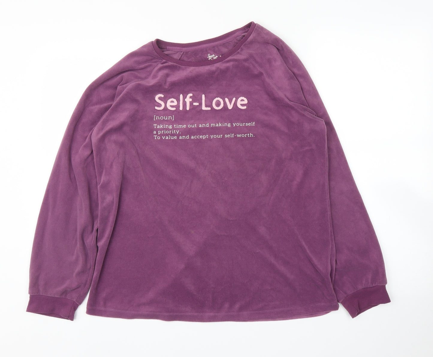Primark Womens Purple   Pullover Jumper Size 12  - PJ top