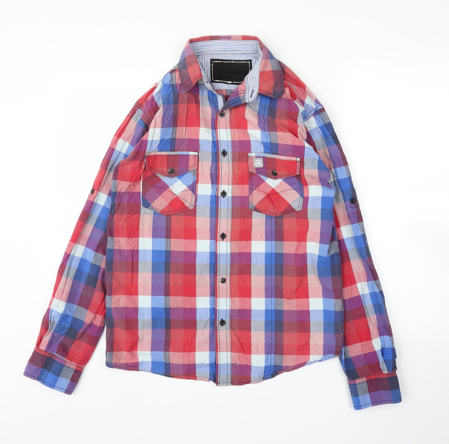 Preworn Mens Red Check   Button-Up Size M