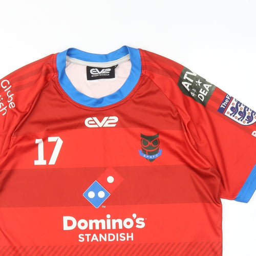 EV2 Sportswear Mens Red   Basic T-Shirt Size M