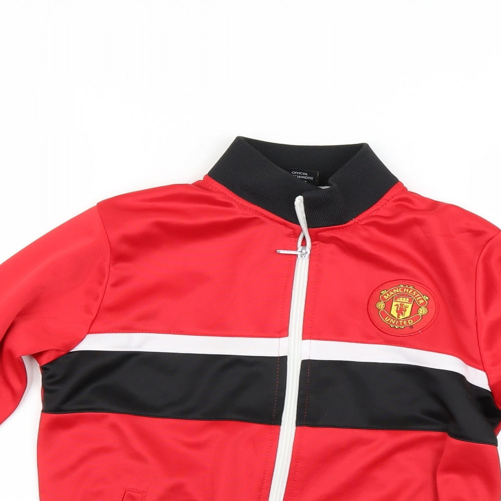 Manchester United Boys Red   Basic Jacket Jacket Size XL