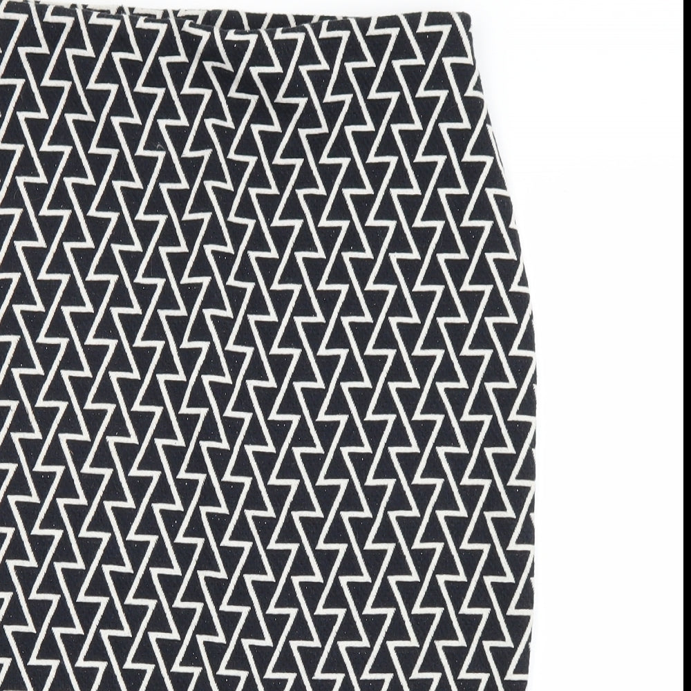 George Womens Black Striped  Straight & Pencil Skirt Size 10