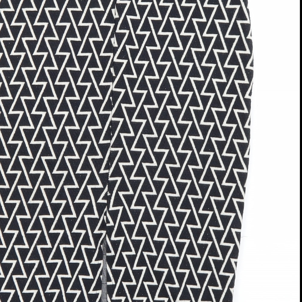 George Womens Black Striped  Straight & Pencil Skirt Size 10