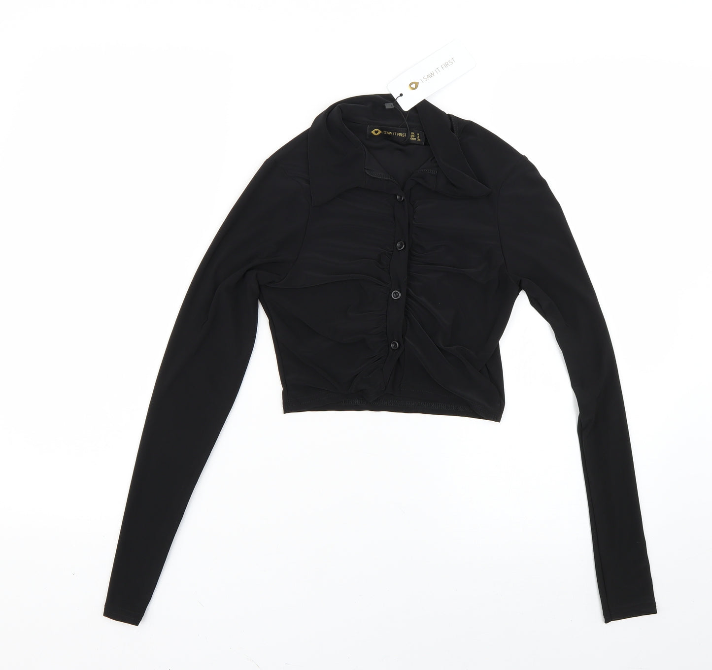 I SAW IT FIRST Womens Black   Basic Blouse Size 6