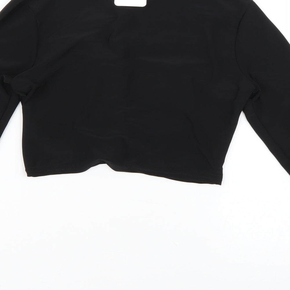 I SAW IT FIRST Womens Black   Basic Blouse Size 6