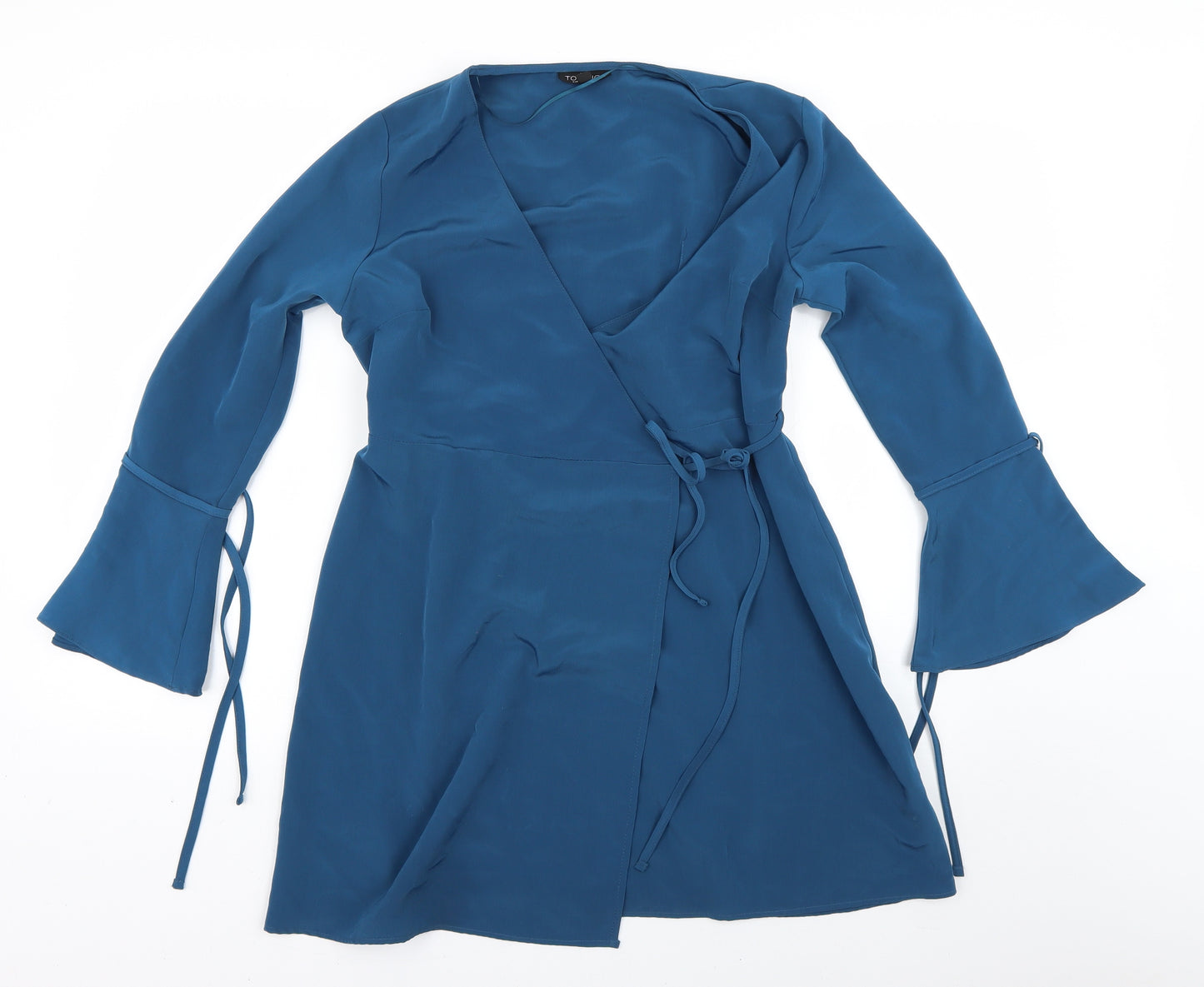 Topshop Womens Blue   Wrap Dress  Size 12