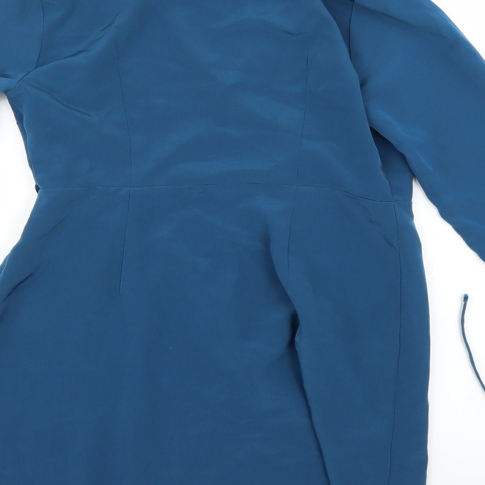 Topshop Womens Blue   Wrap Dress  Size 12