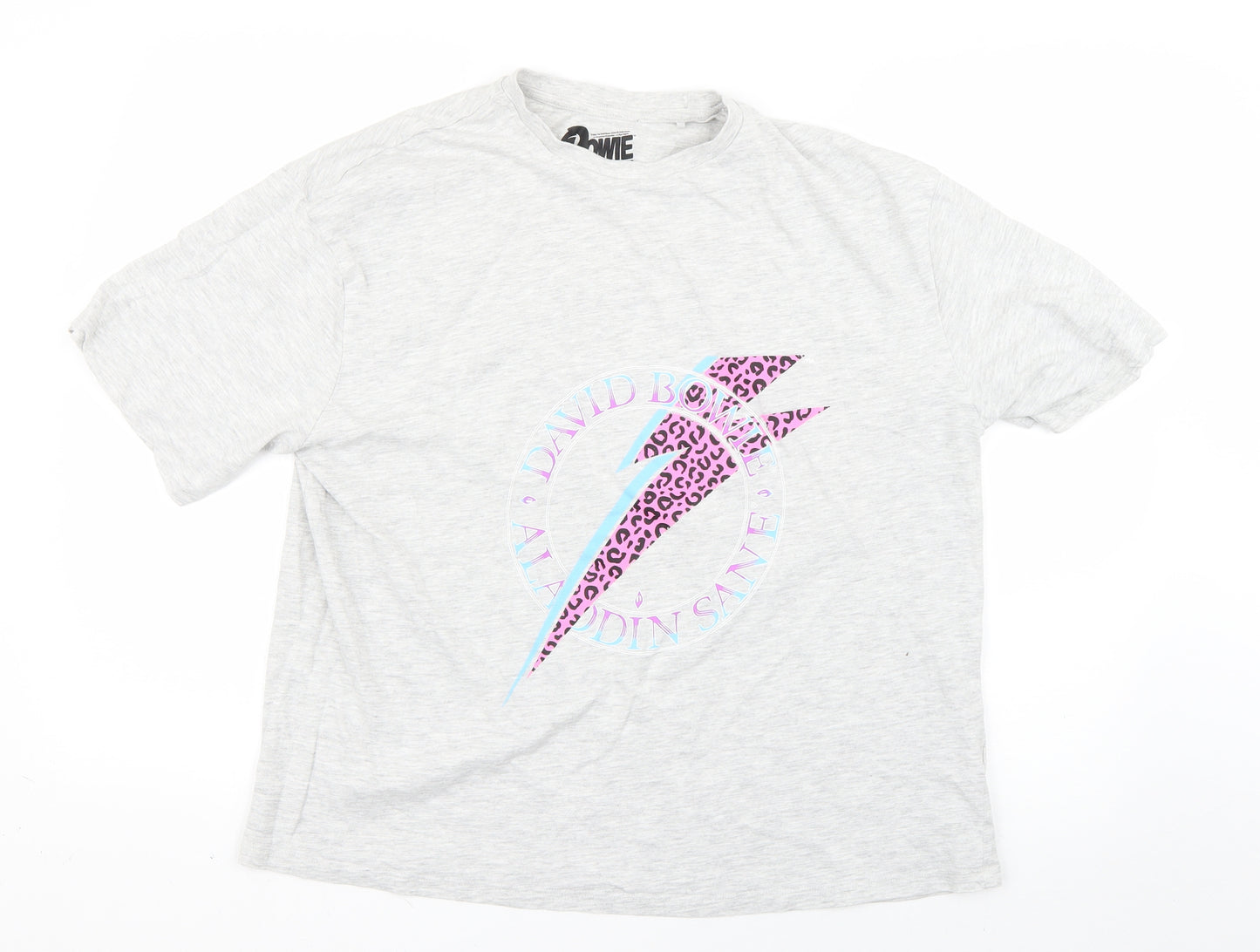 TU Womens Grey   Basic T-Shirt Size 16  - david bowie