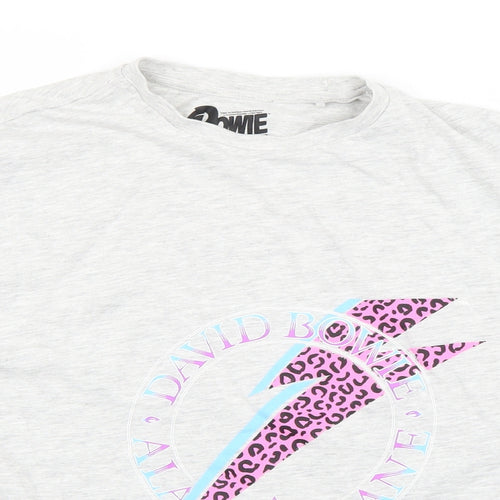 TU Womens Grey   Basic T-Shirt Size 16  - david bowie