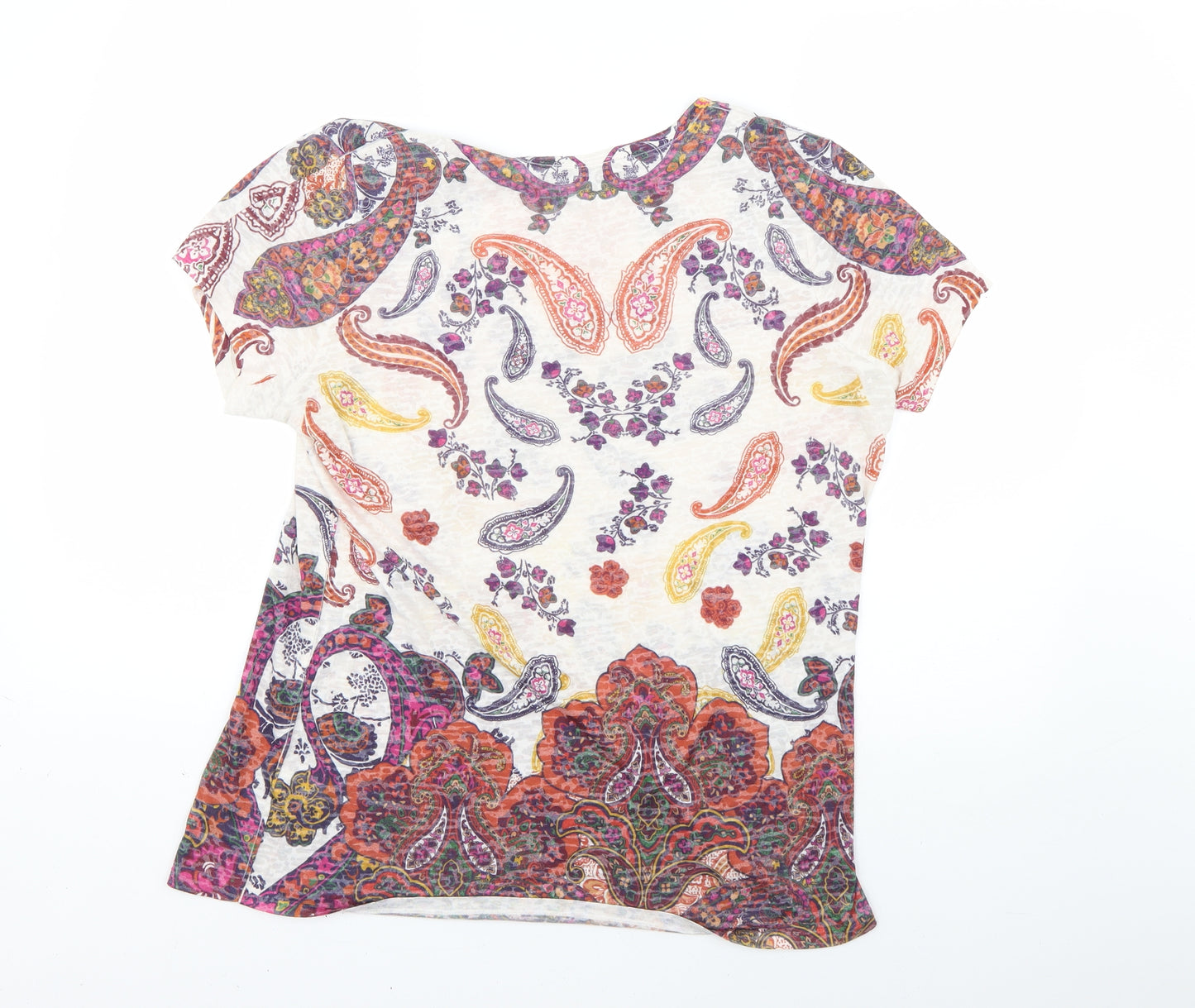 TU Womens Multicoloured Paisley  Basic T-Shirt Size 14