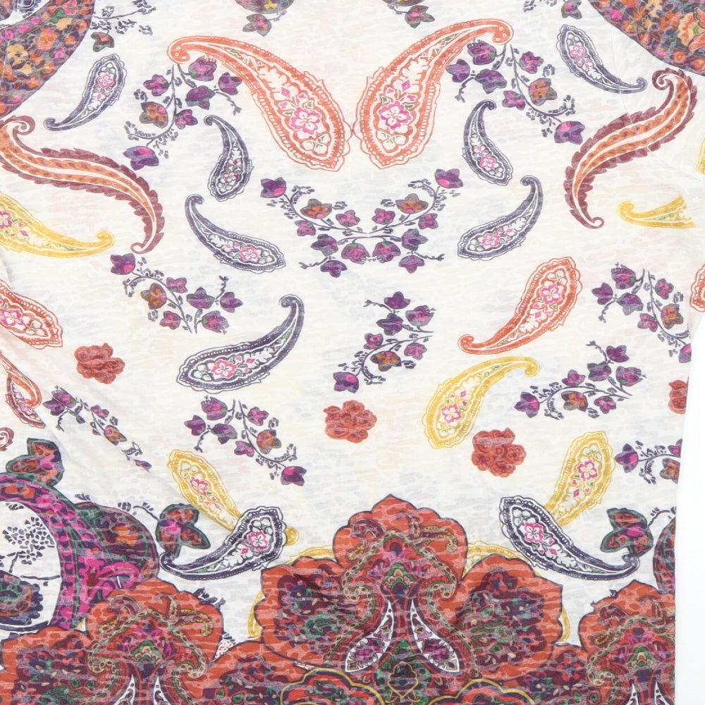 TU Womens Multicoloured Paisley  Basic T-Shirt Size 14