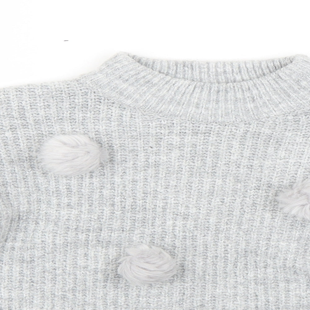 Marks and Spencer Girls Grey   Pullover Jumper Size 5-6 Years