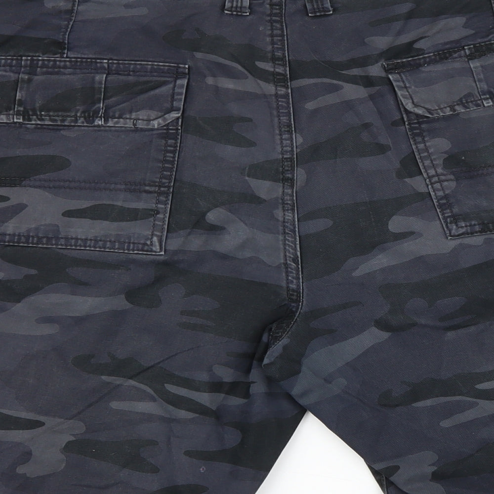 George Mens Blue Camouflage  Cargo Shorts Size 38