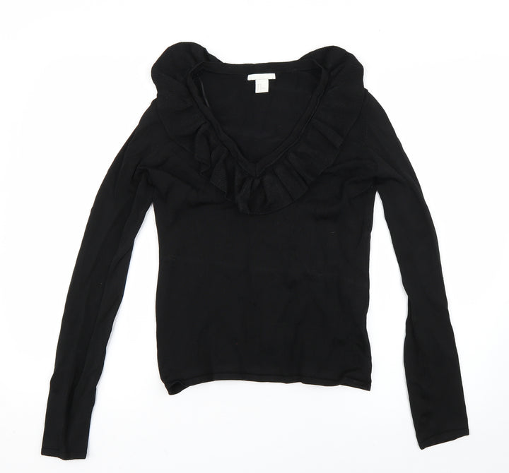 H&M Womens Black   Pullover Jumper Size M