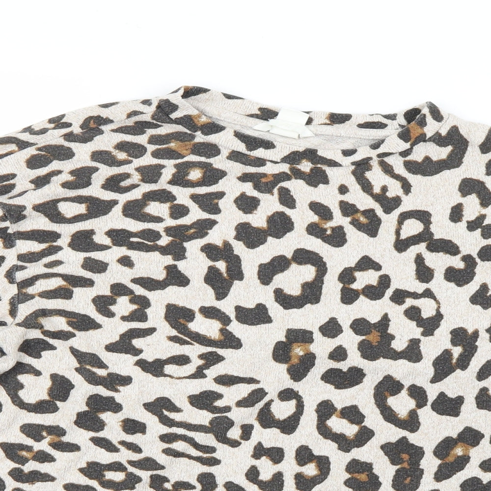 H&M Womens Multicoloured Animal Print  Pullover Jumper Size S