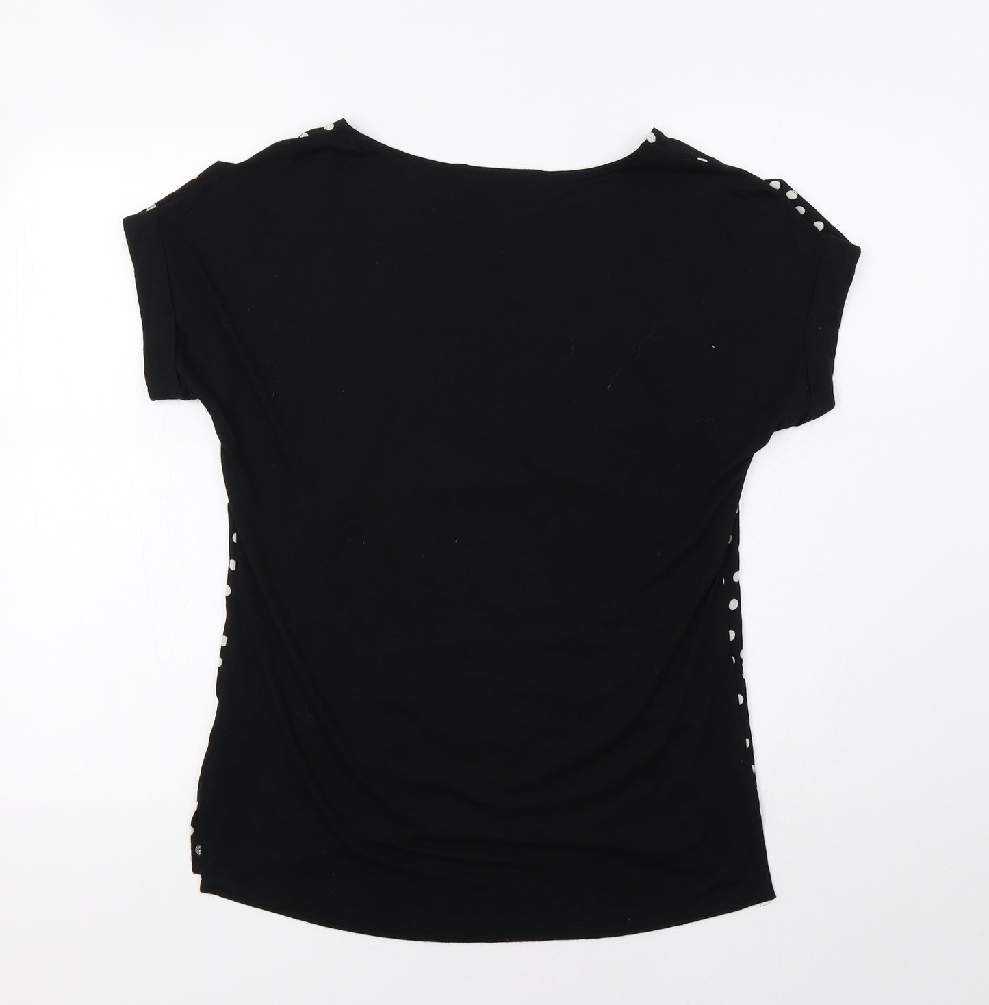 F&F Womens Black Polka Dot  Basic Blouse Size 6