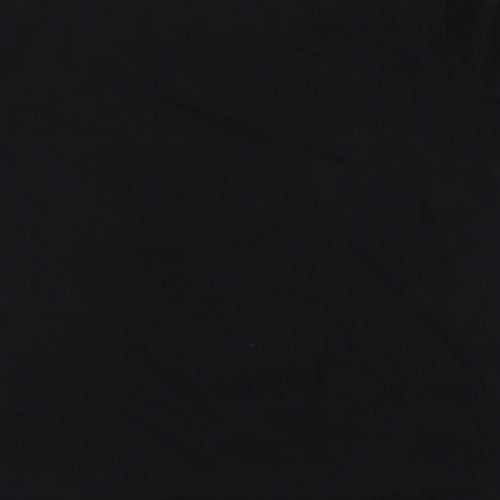 Sinsay Womens Black   Basic T-Shirt Size M  - Santa Paws