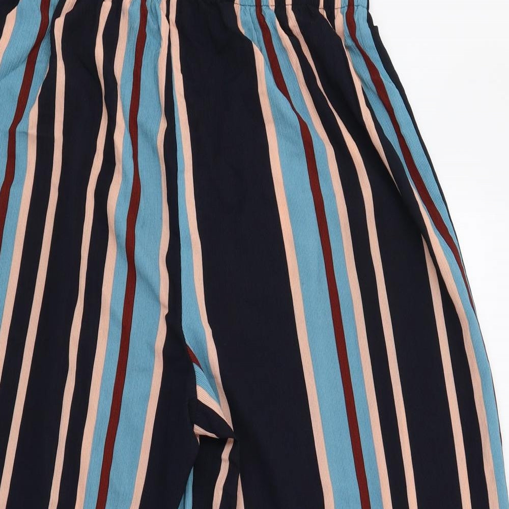 Primark Womens Multicoloured Striped  Cropped Trousers Size 14 L24 in