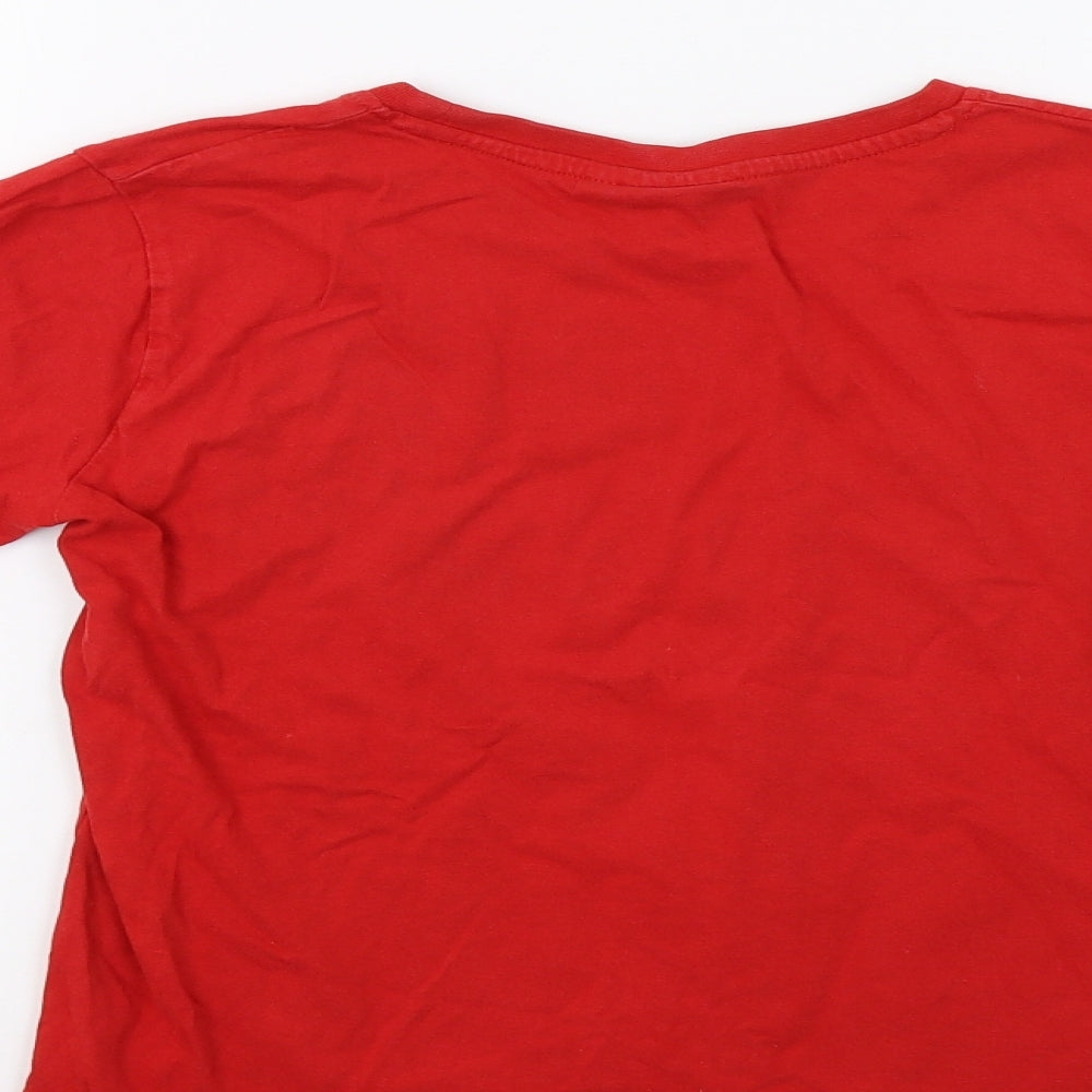Tymania Girls Red   Basic T-Shirt Size 12 Years  - Garfield